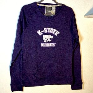 NWOT K state‎ Kentucky Wildcats Long Sleeve heathered purple sports gear